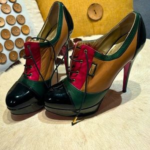 Luciano Padona authentic three tone leather pumps. Only worn twice. Size 8